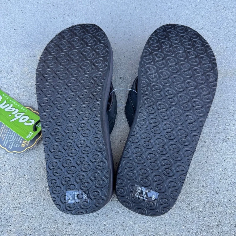 Cobian Ridgeline Mens Black Flip Flops Thong‎ Sandals RID20-001-08 Size 8 NEW